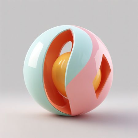 Free AI 추상 3D 기하학적 조각  이미지