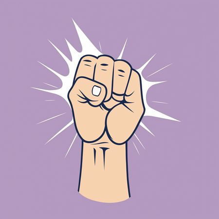 Free AI A Raised Fist Symbolizing Power And Unity Image