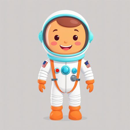 Free AI Astronauta infantil fofo em traje espacial  Imagem