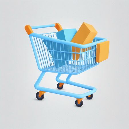 Free AI Carrinho de compras com itens  Imagem