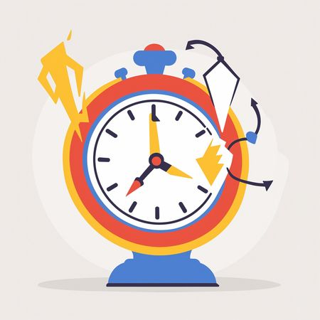 Free AI Exploding Clock With Dynamic Elements Image