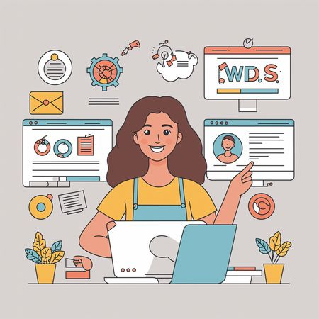 Free AI Mujer trabajando en diseño web  Imagen