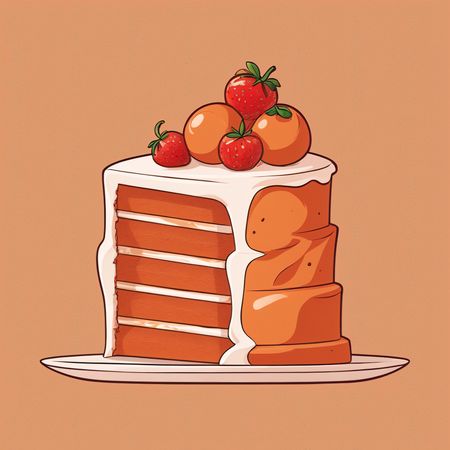 Free Bolo em camadas com cobertura de frutas  Imagem de IA