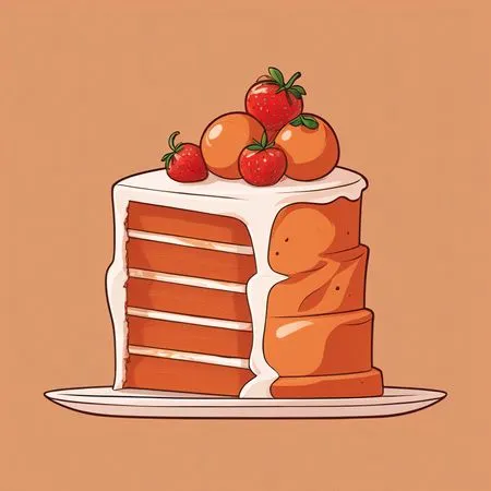 Free Bolo em camadas com cobertura de frutas  Imagem de IA
