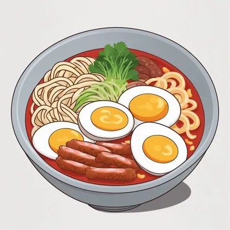 Free Bowl Of Ramen With Toppings  AI Image