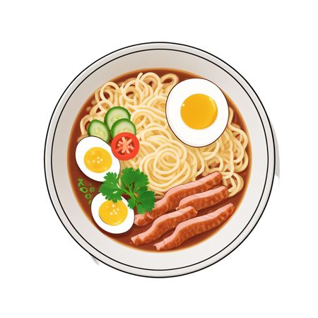 Free Bowl Of Ramen With Toppings  AI Image