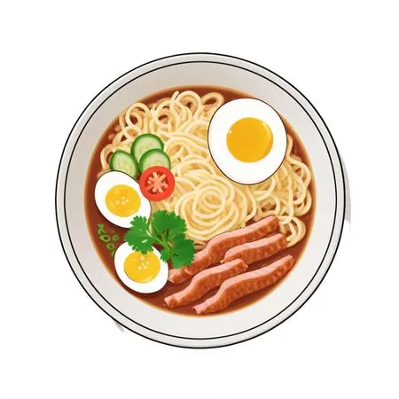Free Bowl Of Ramen With Toppings  AI Image