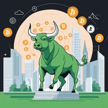 Free Bull Bullish Cryptocurrency Market  AI Image