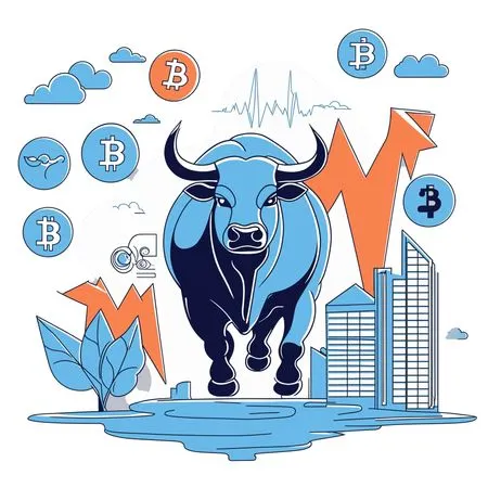 Free Bull Representing Bullish Cryptocurrency Market  AI Image