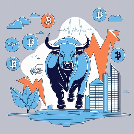 Free Bull Representing Bullish Cryptocurrency Market  AI Image
