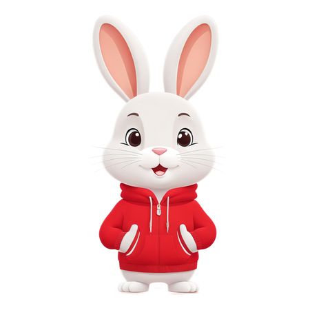 Free Bunny In A Hoodie  AI Image