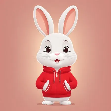 Free Bunny In A Hoodie  AI Image