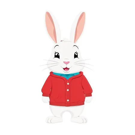 Free Bunny In A Red Sweater  AI Image