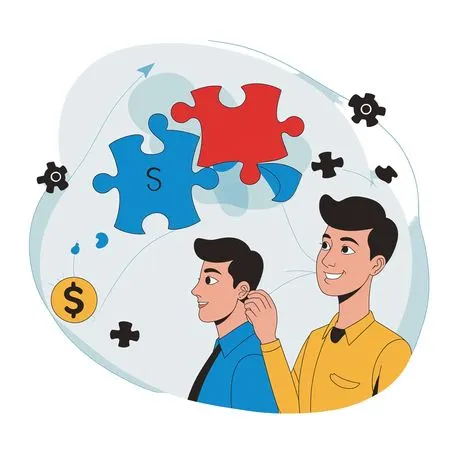 Free Business people trying to solve business problem  AI Image