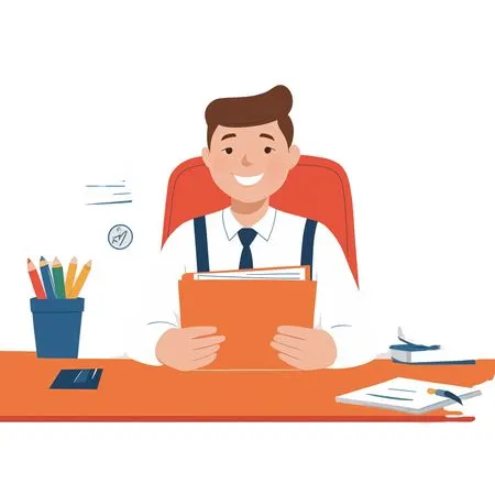 Free Businessman At His Desk  AI Image