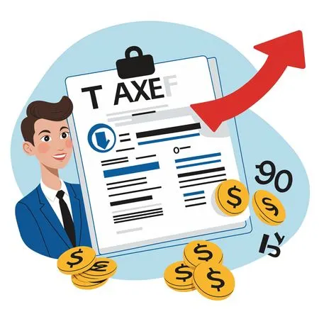 Free Businessman With Tax Document nd Financial Growth  AI Image