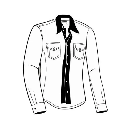 Free Buttoned Shirt With Pockets  AI Image