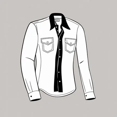 Free Buttoned Shirt With Pockets  AI Image