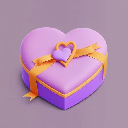 Free Caja de regalo en forma de corazón con cinta  Imagen AI