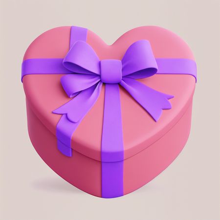 Free Caja de regalo en forma de corazón con lazo  Imagen AI