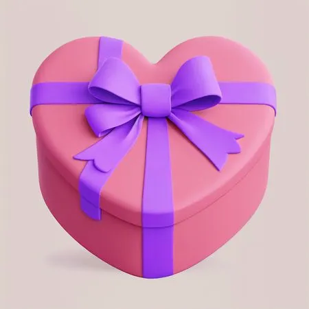 Free Caja de regalo en forma de corazón con lazo  Imagen AI