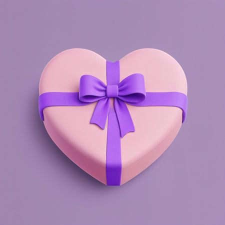 Free Caja de regalo en forma de corazón con cinta  Imagen AI