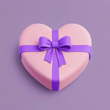 Free Caja de regalo en forma de corazón con cinta  Imagen AI
