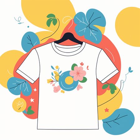 Free Camiseta com estampa floral  Imagem de IA