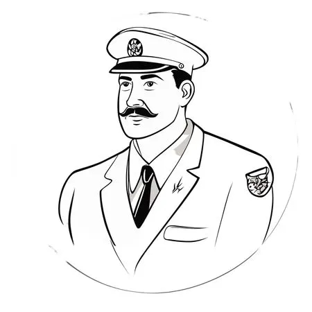 Free Captain In Uniform  AI Image