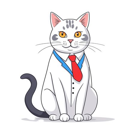Free Cat In Formal Outfit  AI Image