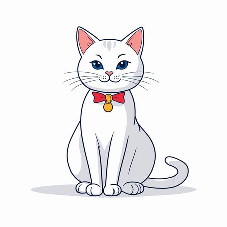 Free Cat With Bow Tie  AI Image