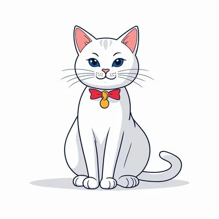 Free Cat With Bow Tie  AI Image