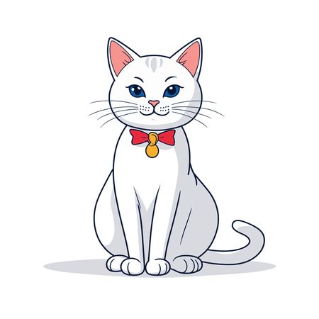 Free Cat With Bow Tie  AI Image