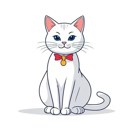 Free Cat With Bow Tie  AI Image