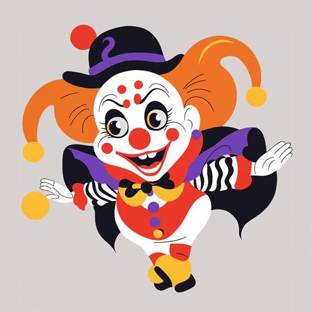 Free Clown With Jester Hat  AI Image