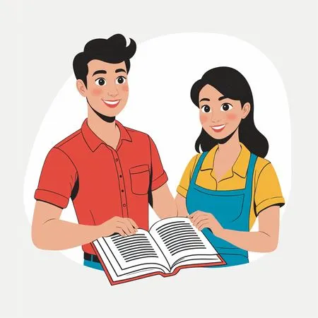 Free Couple Reading Book Together  AI Image