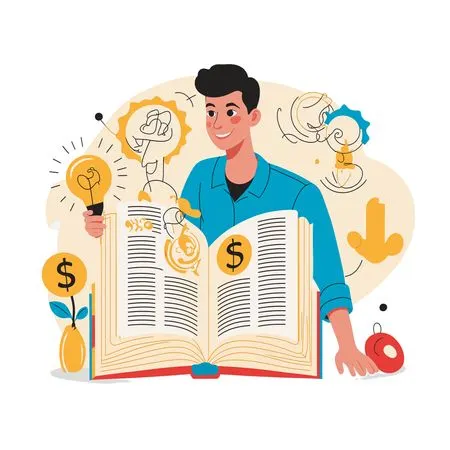 Free Creative Man With Book And Ideas  AI Image