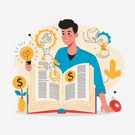 Free Creative Man With Book And Ideas  AI Image