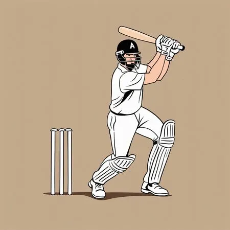 Free Cricket Batsman Ready To Play  Shot  AI Image