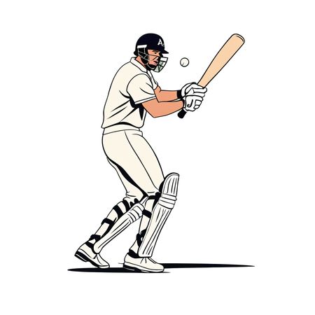 Free Cricketer At Bat During Game  AI Image