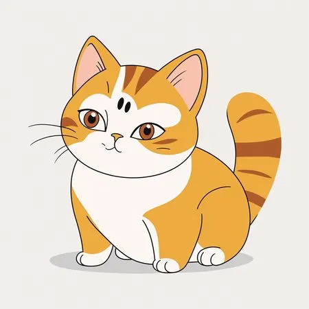 Free Cute Cat With A Playful Expression  AI Image