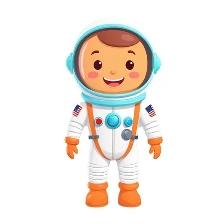 Free Cute Child Astronaut In Space Suit AI Image