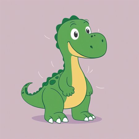 Free Cute Dinosaur  AI Image