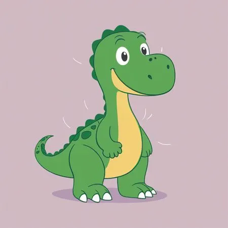 Free Cute Dinosaur  AI Image