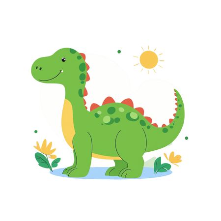Free Cute Dinosaur  AI Image