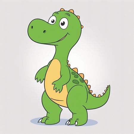 Free Cute Dinosaur  AI Image