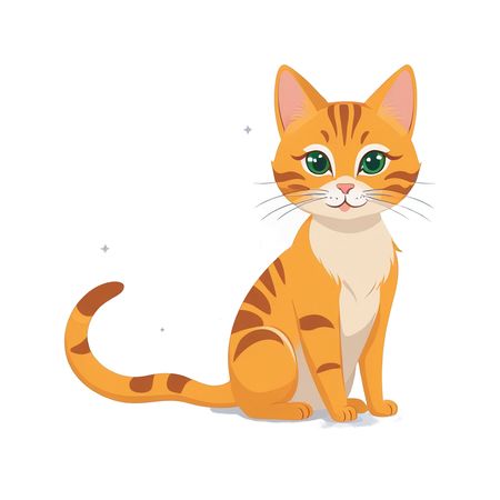 Free Cute Ginger Cat  AI Image