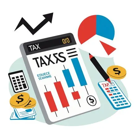 Free Depicting Financial And Tax  AI Image
