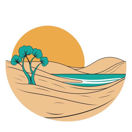 Free Desert Oasis  AI Image