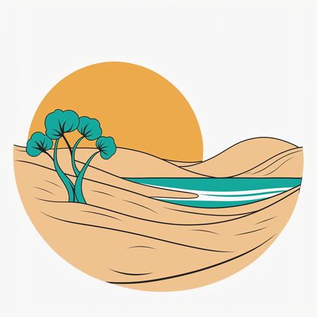 Free Desert Oasis  AI Image